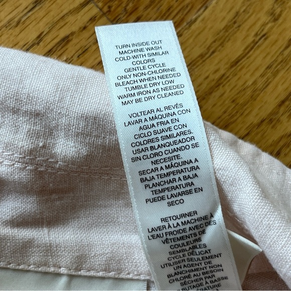 Chico's Jacket Women's 1 US Medium Pink Linen Cutwork Topper 3/4 Sleeves - Picture 11 of 13